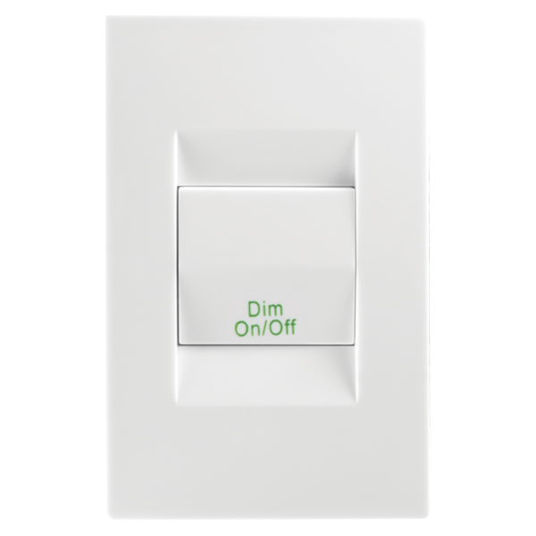 Topaz 1 Lever Dimmer Light Switch White