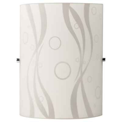 Squiggly Patterned Glass Wall Light