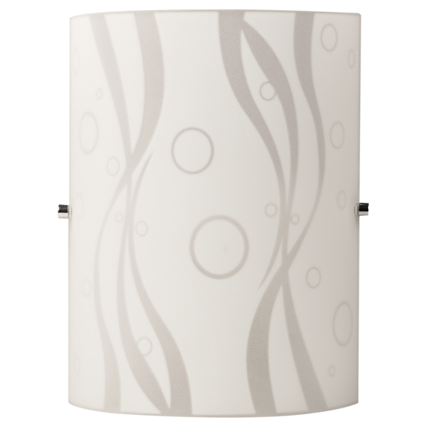 Squiggly Patterned Glass Wall Light