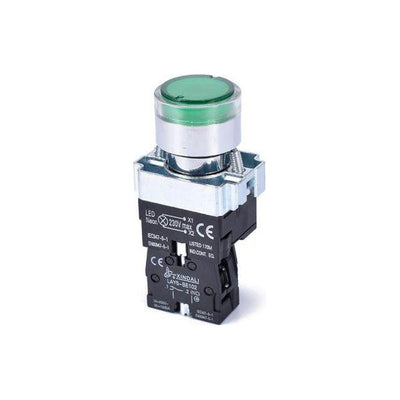 22mm Green Illuminated Pushbutton