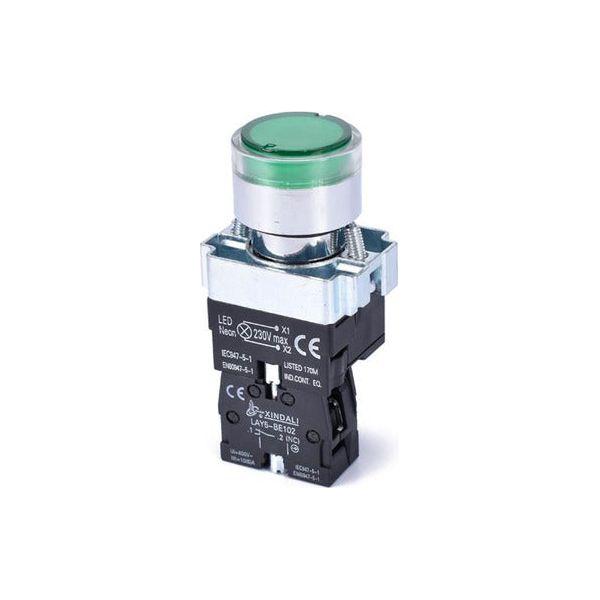 22mm Green Illuminated Pushbutton