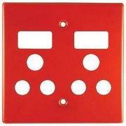 Crabtree Dedicated Dbl Plug Cov 4X4 Red