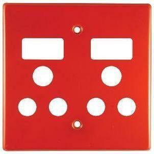 Crabtree Dedicated Dbl Plug Cov 4X4 Red