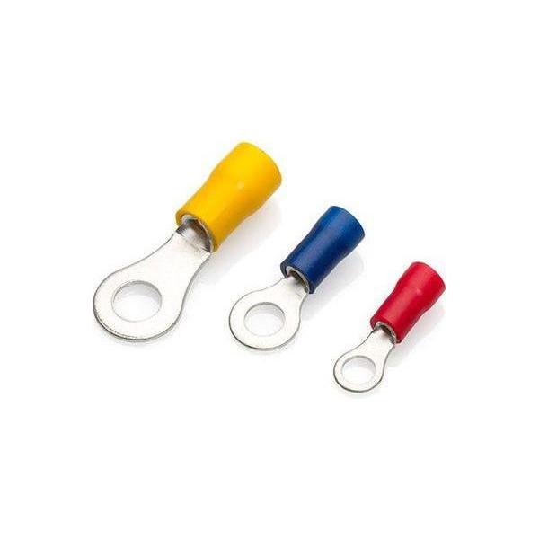 Insulated Ring Crimp Terminal Yel 100PK