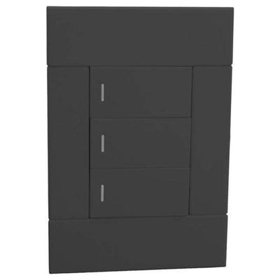 Veti 2 3 Lever 2 Way Light Switch Black