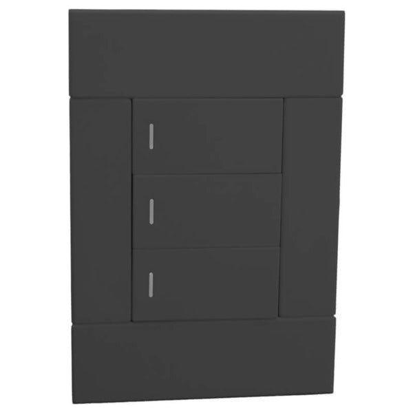 Veti 2 3 Lever 2 Way Light Switch Black