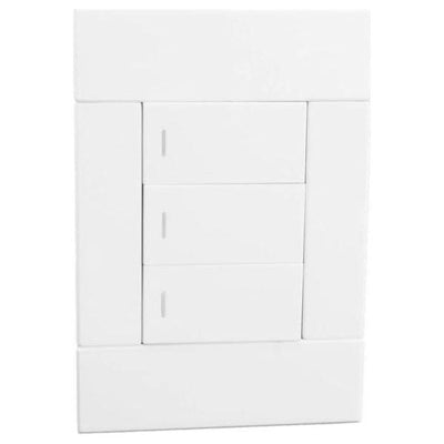 Veti 2 3 Lever Light Switch White