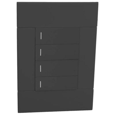 Veti 2 4 Lever Light Switch Black