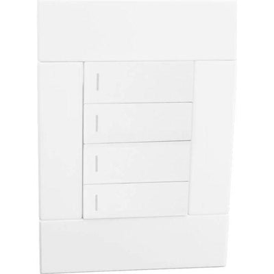 Veti 2 4 Lever Light Switch White